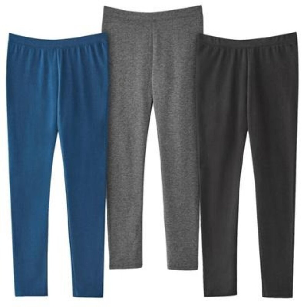 Member's Mark Girls' 3pk leggings Black/Heather/Navy Size 4/5